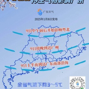 广东迎来大范围冷空气，降温4℃到8℃你准备好了吗？